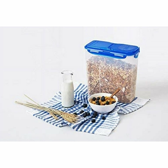 Lock & Lock Set of 2 14-Cup Cereal Containers Storage Set Clear - Picture 8 of 11